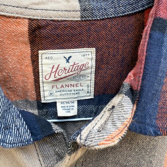AMERICAN EAGLE FLANNEL SHIRT - Picture 2 of 7